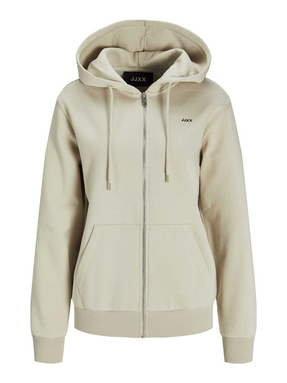 Jjxx abbie rlx zip felpa da donna panna