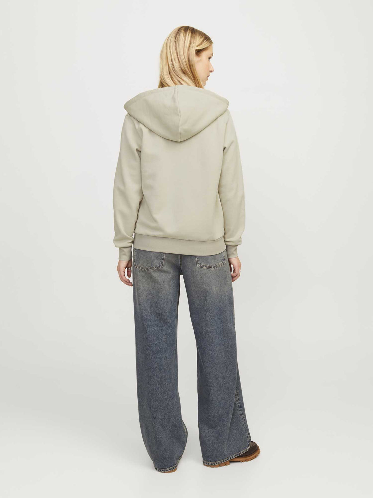 Jjxx abbie rlx zip felpa da donna panna