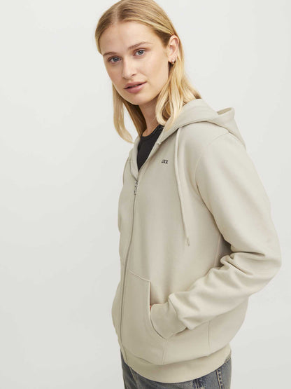 Jjxx abbie rlx zip felpa da donna panna