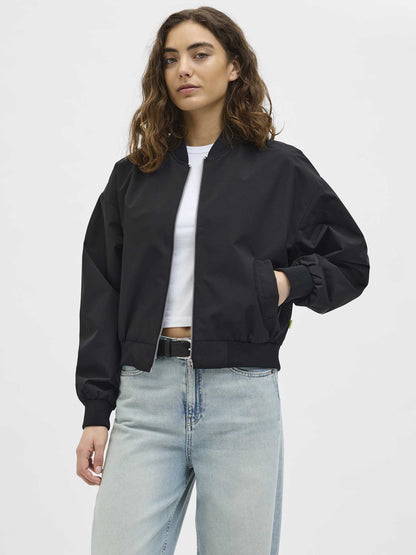Bomber Jxella da donna nero in poliestere, leggero e casual
