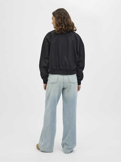 Bomber Jxella da donna nero in poliestere, leggero e casual