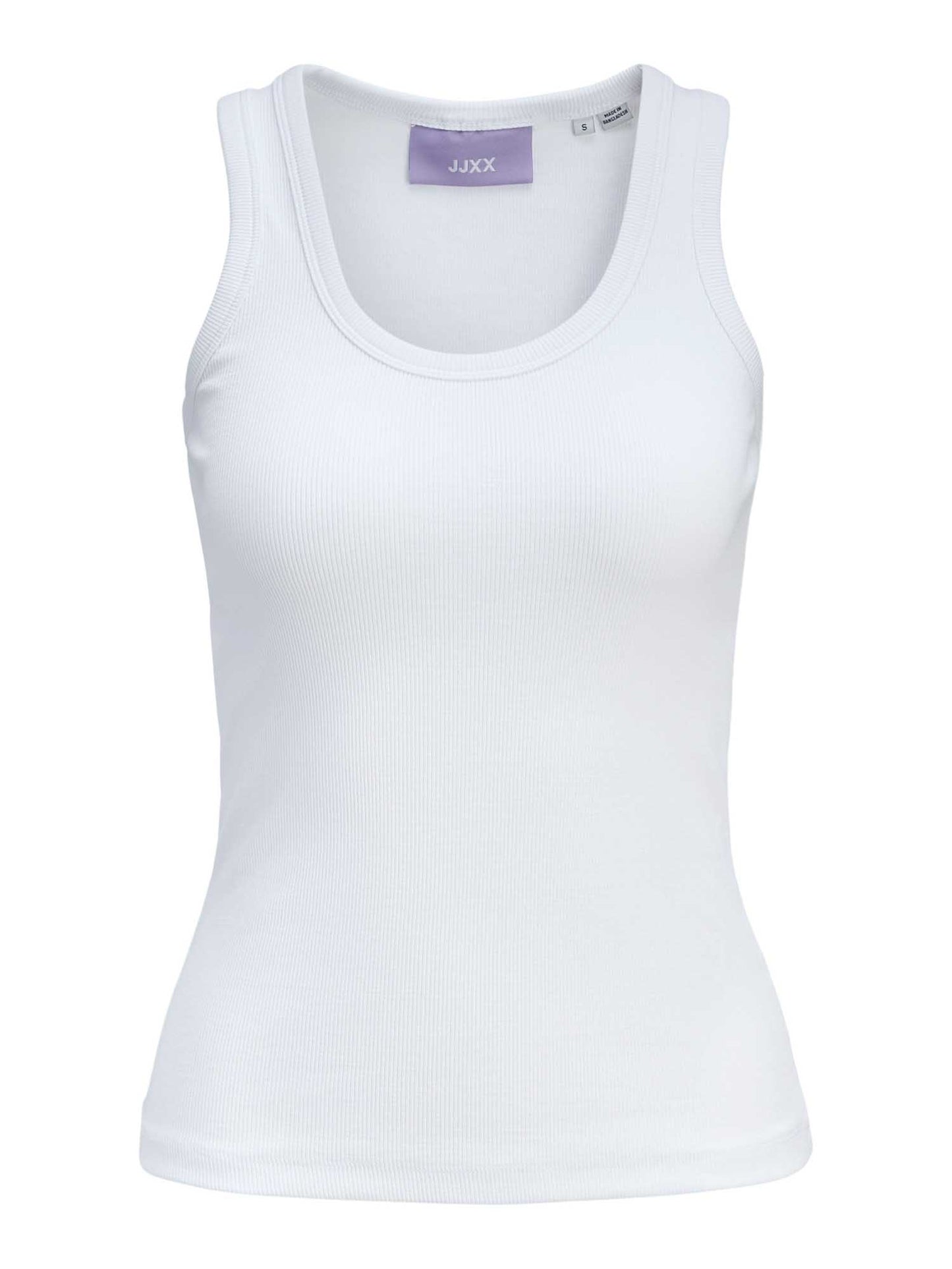 Canotta Jxfrida di Jjxx in cotone stretch bianca da donna