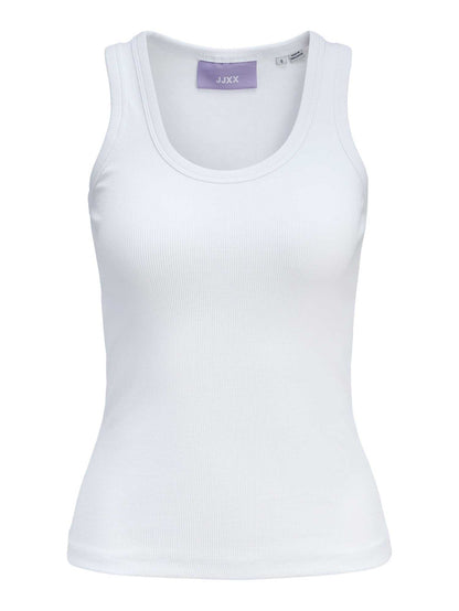 Canotta Jxfrida di Jjxx in cotone stretch bianca da donna