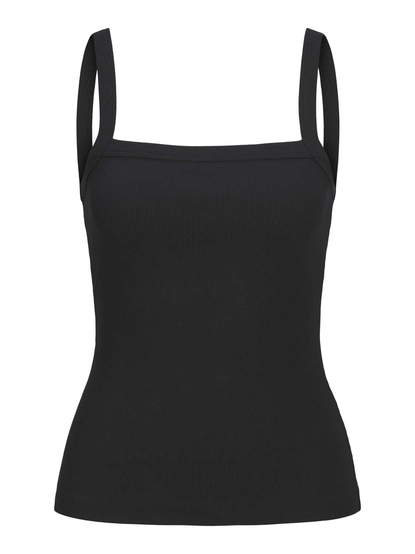 JJXX Fifi, canotta da donna nera con scollo quadrato