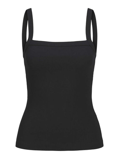 JJXX Fifi, canotta da donna nera con scollo quadrato