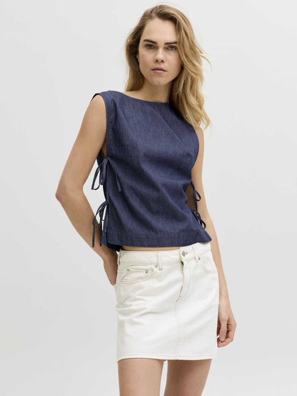 Canotta donna JJXX Debby top nel raffinato colore Denim
