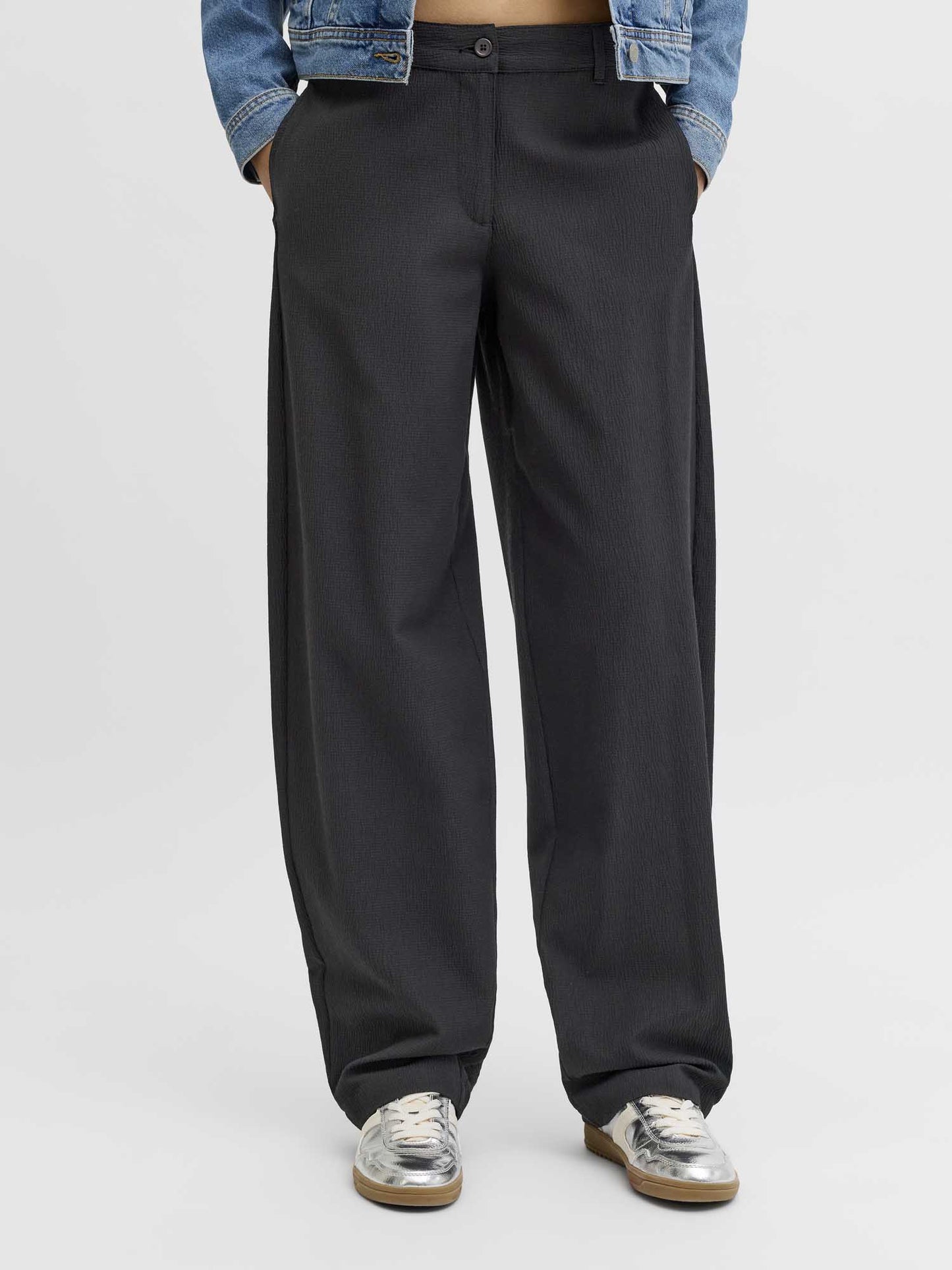 Pantaloni JJXX Lizza barrel donna in nero
