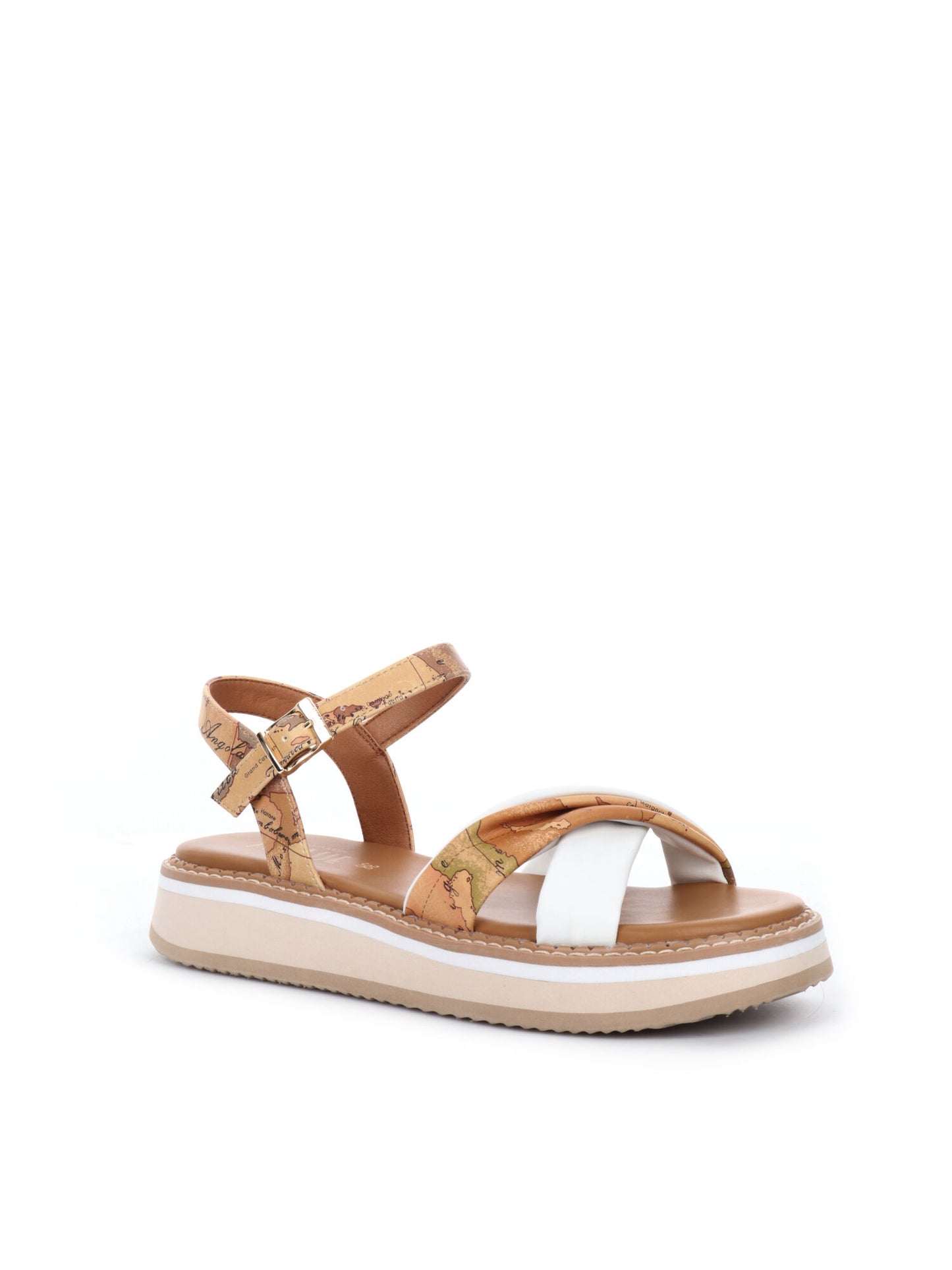 SANDALO FASCIA INTRECCIATA ALVIERO MARTINI 1^ CLASSE DONNA BIANCO
