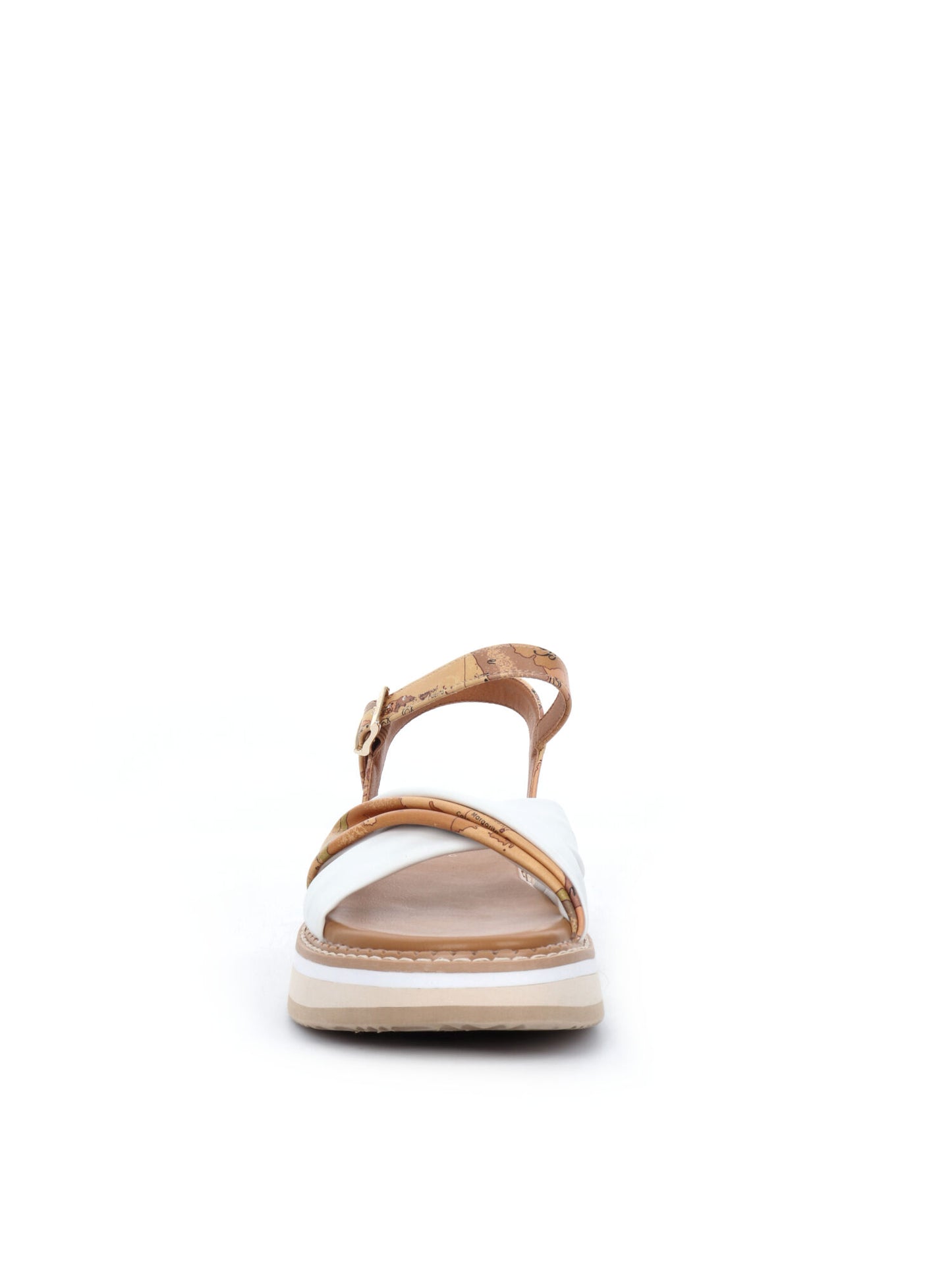 SANDALO FASCIA INTRECCIATA ALVIERO MARTINI 1^ CLASSE DONNA BIANCO