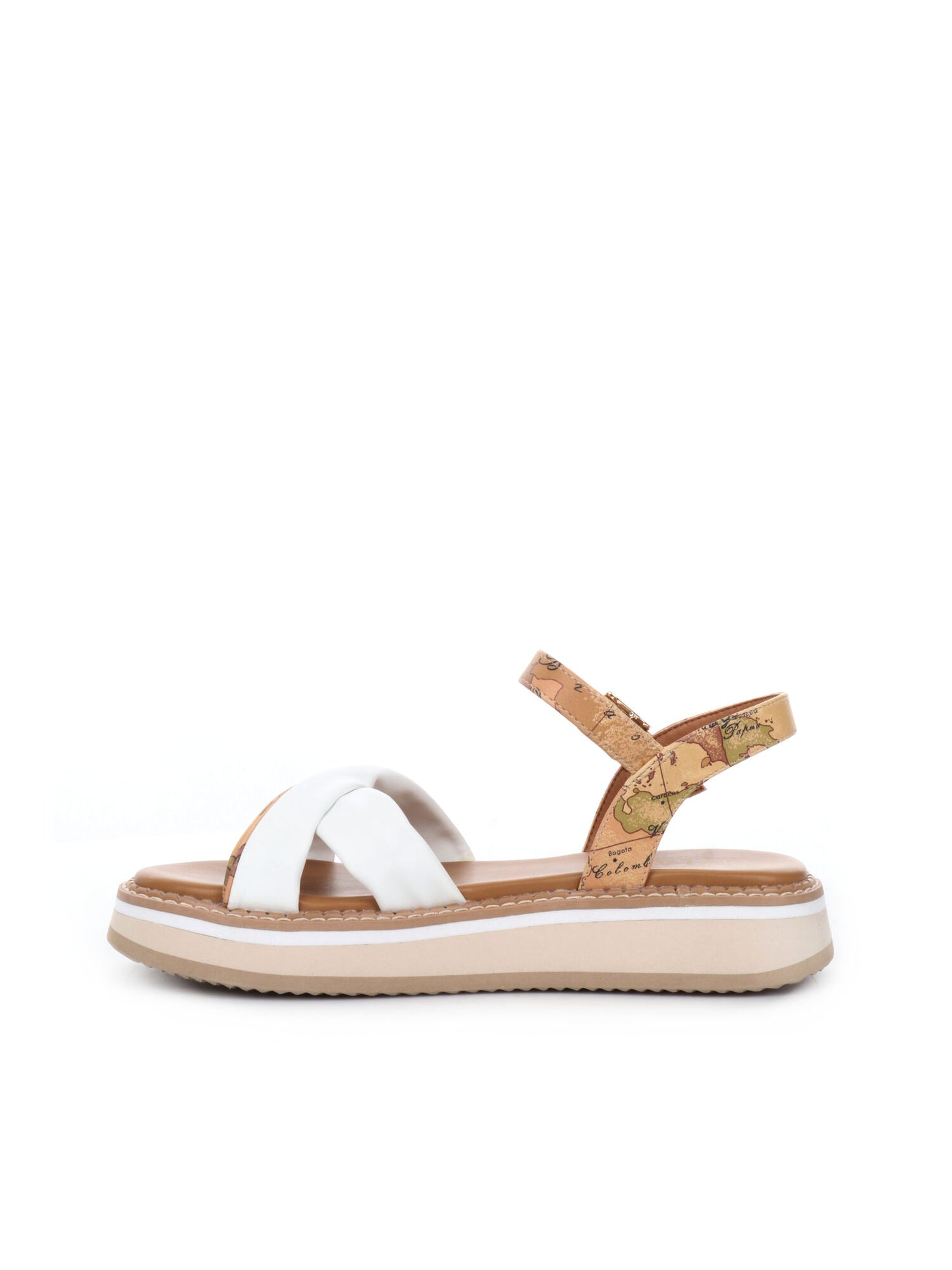 SANDALO FASCIA INTRECCIATA ALVIERO MARTINI 1^ CLASSE DONNA BIANCO