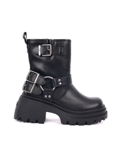 STIVALETTO BRAVR BIKER BUFFALO DA DONNA NERO