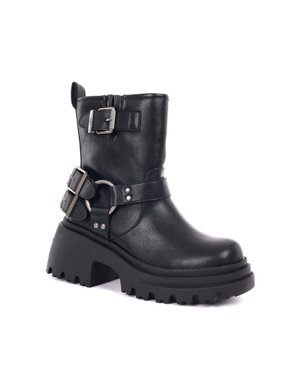 STIVALETTO BRAVR BIKER BUFFALO DA DONNA NERO