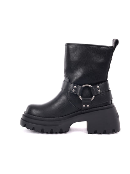 STIVALETTO BRAVR BIKER BUFFALO DA DONNA NERO