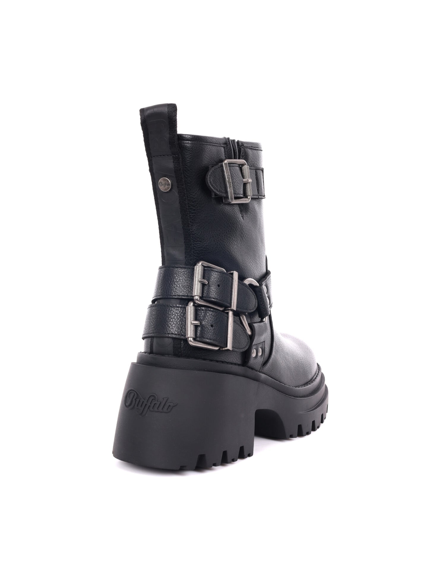 STIVALETTO BRAVR BIKER BUFFALO DA DONNA NERO