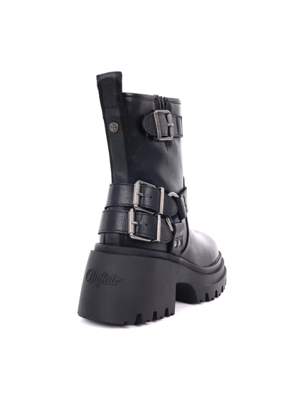 STIVALETTO BRAVR BIKER BUFFALO DA DONNA NERO