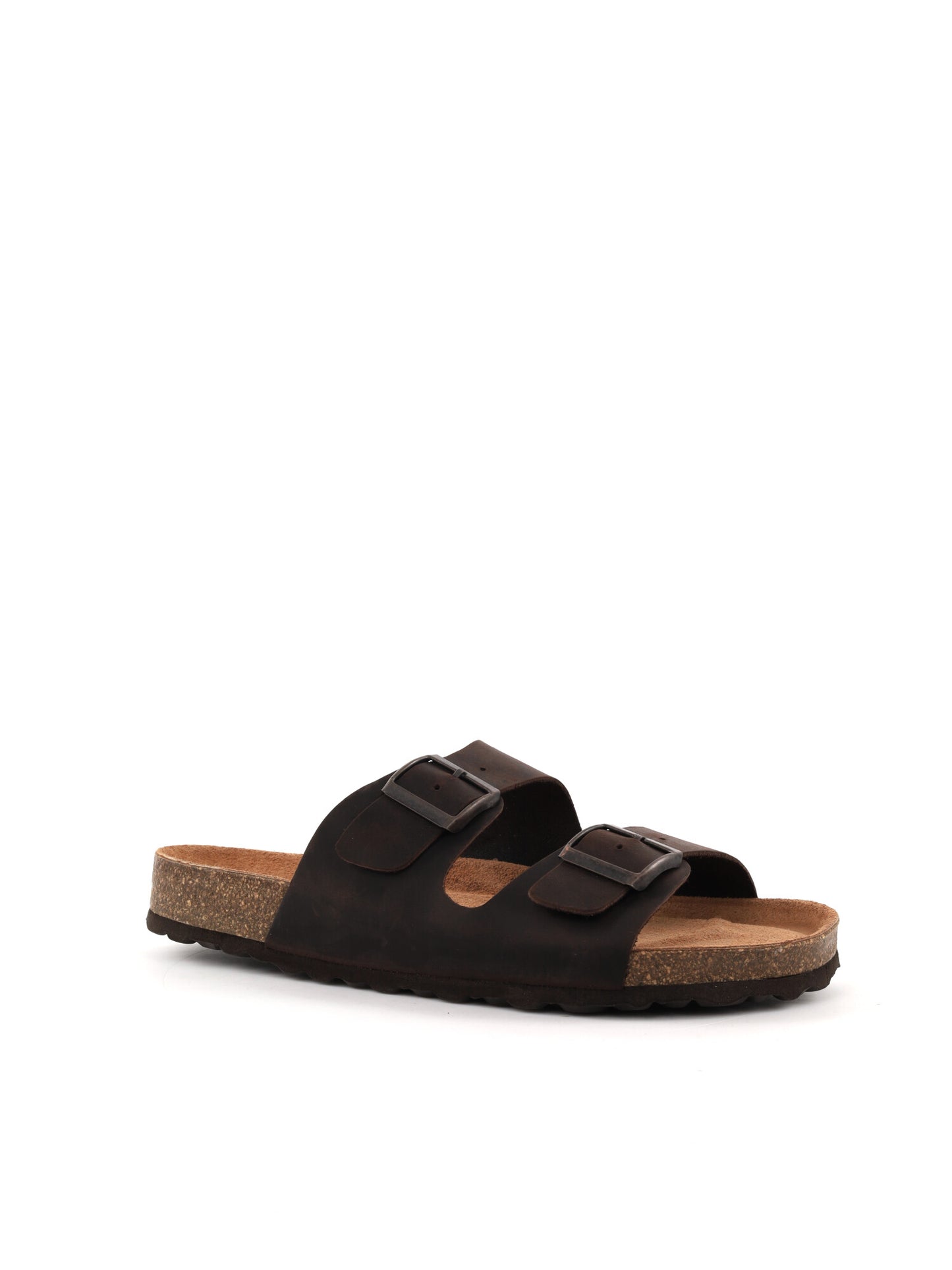 Bio Green sandali uomo in pelle marrone per la primavera-estate