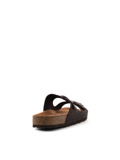 Bio Green sandali uomo in pelle marrone per la primavera-estate