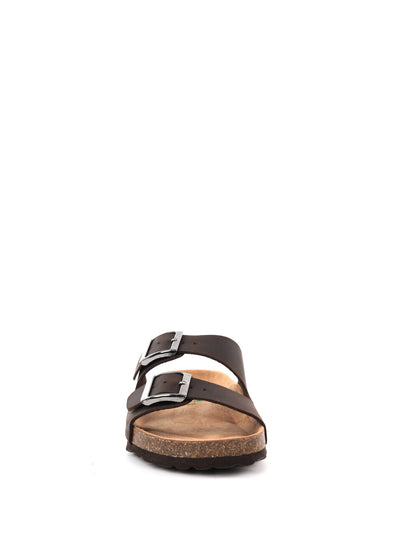 Sandali Bio Green da donna in cuoio marrone per la primavera-estate