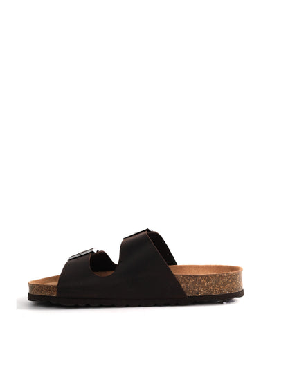 Sandali Bio Green da donna in cuoio marrone per la primavera-estate
