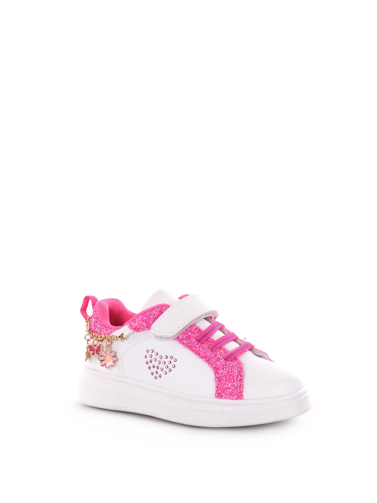 LOVE DETAILS SNEAKER - BIANCO FUXIA
