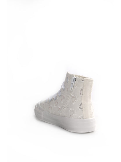 Sneakers Love Details bianche unisex bambino