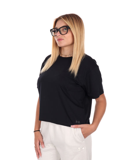 T-SHIRT MOTION UNDER CROP ARMOUR DA DONNA NERO