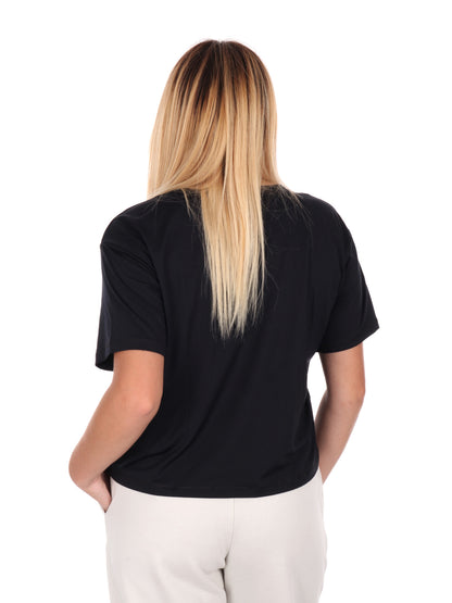 T-SHIRT MOTION UNDER CROP ARMOUR DA DONNA NERO