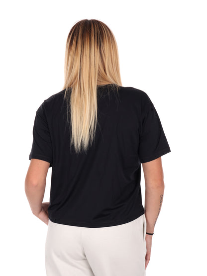 T-SHIRT MOTION UNDER CROP ARMOUR DA DONNA NERO