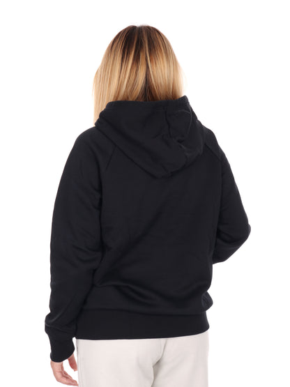 FELPA RIVAL CON CAPPUCCIO UNDER ARMOUR DA DONNA NERO