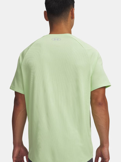Under Armour Tech, t-shirt sportiva uomo gialla leggera e traspirante