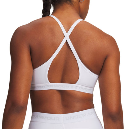 Under Armour Crossback Low, canotta sportiva da donna bianca