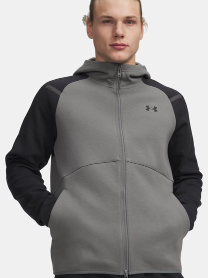 Felpa con cappuccio Unstoppable Fleece uomo grigia