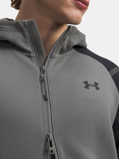 Felpa con cappuccio Unstoppable Fleece uomo grigia