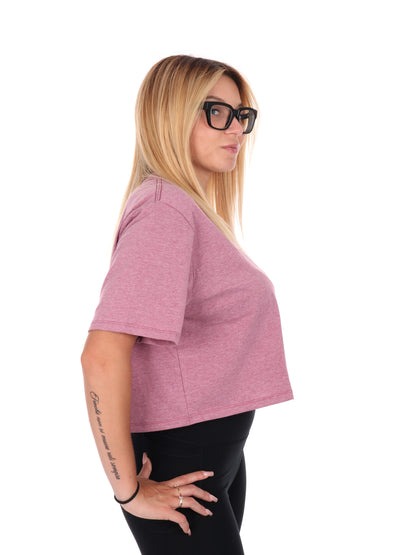 T-SHIRT RIVAL CROP UNDER ARMOUR DA DONNA PRUGNA