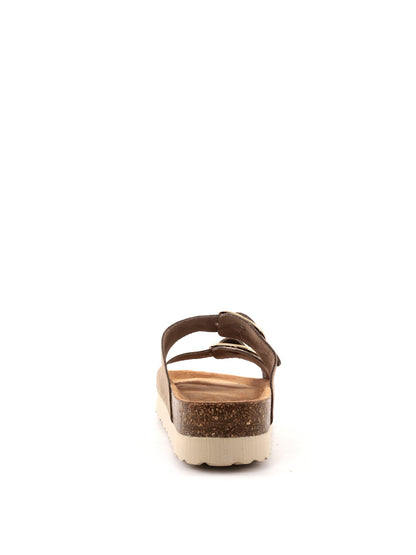 Bio Green sandalo donna in elegante tonalità fango