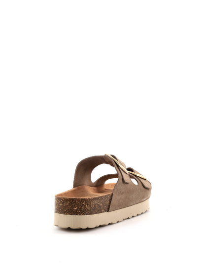 Bio Green sandalo donna in elegante tonalità fango