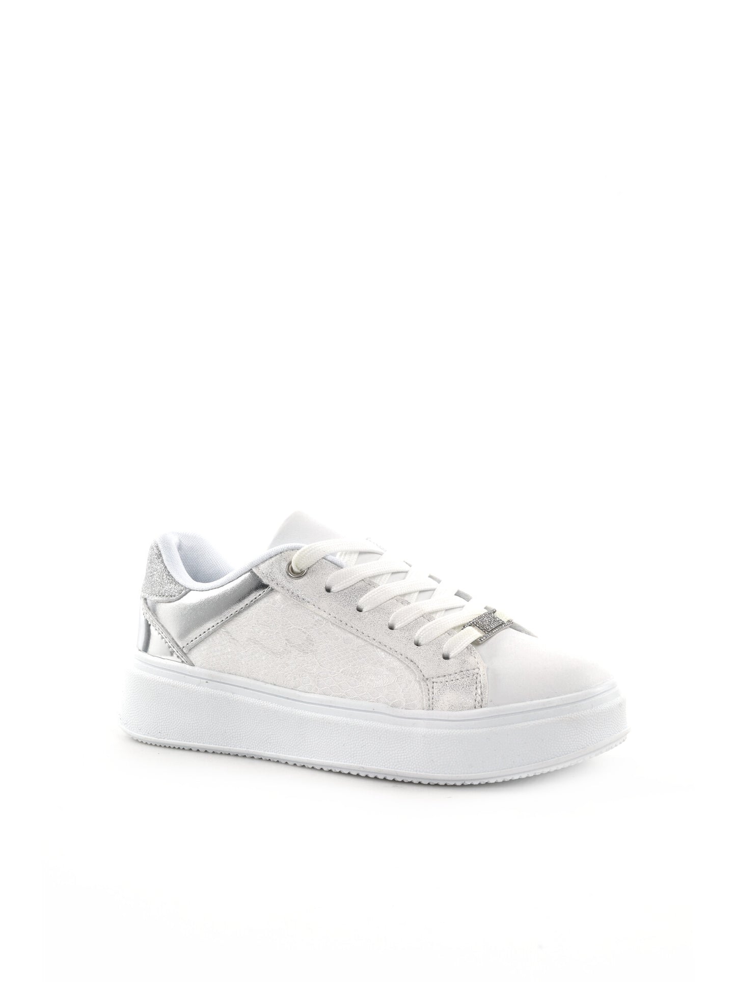 Love Details sneaker unisex bambino in elegante argento