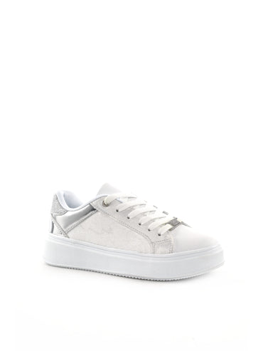 Love Details sneaker unisex bambino in elegante argento