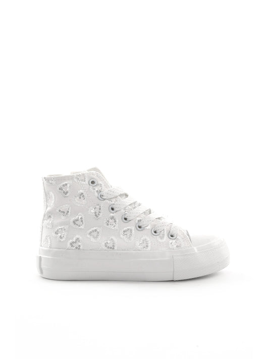 Love Details sneakers unisex bambino bianche per la primavera