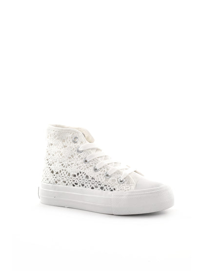 Sneakers Love Details bianche stringate per bambina e bambino