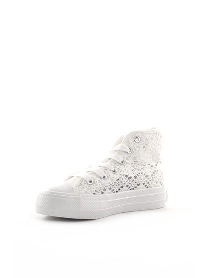 Sneakers Love Details bianche stringate per bambina e bambino