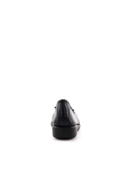 Shoelab April, ballerine in cuoio nero da donna con fiocco