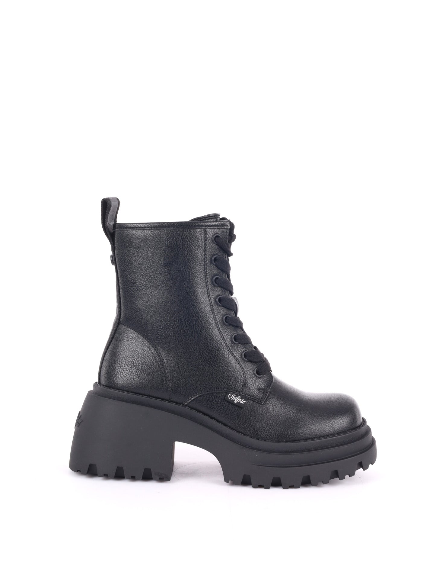 ANFIBI CON PLATEAU BRAVR LACE UP BUFFALO DA DONNA NERO