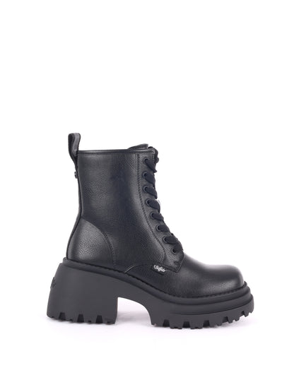 ANFIBI CON PLATEAU BRAVR LACE UP BUFFALO DA DONNA NERO