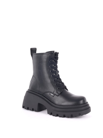 ANFIBI CON PLATEAU BRAVR LACE UP BUFFALO DA DONNA NERO