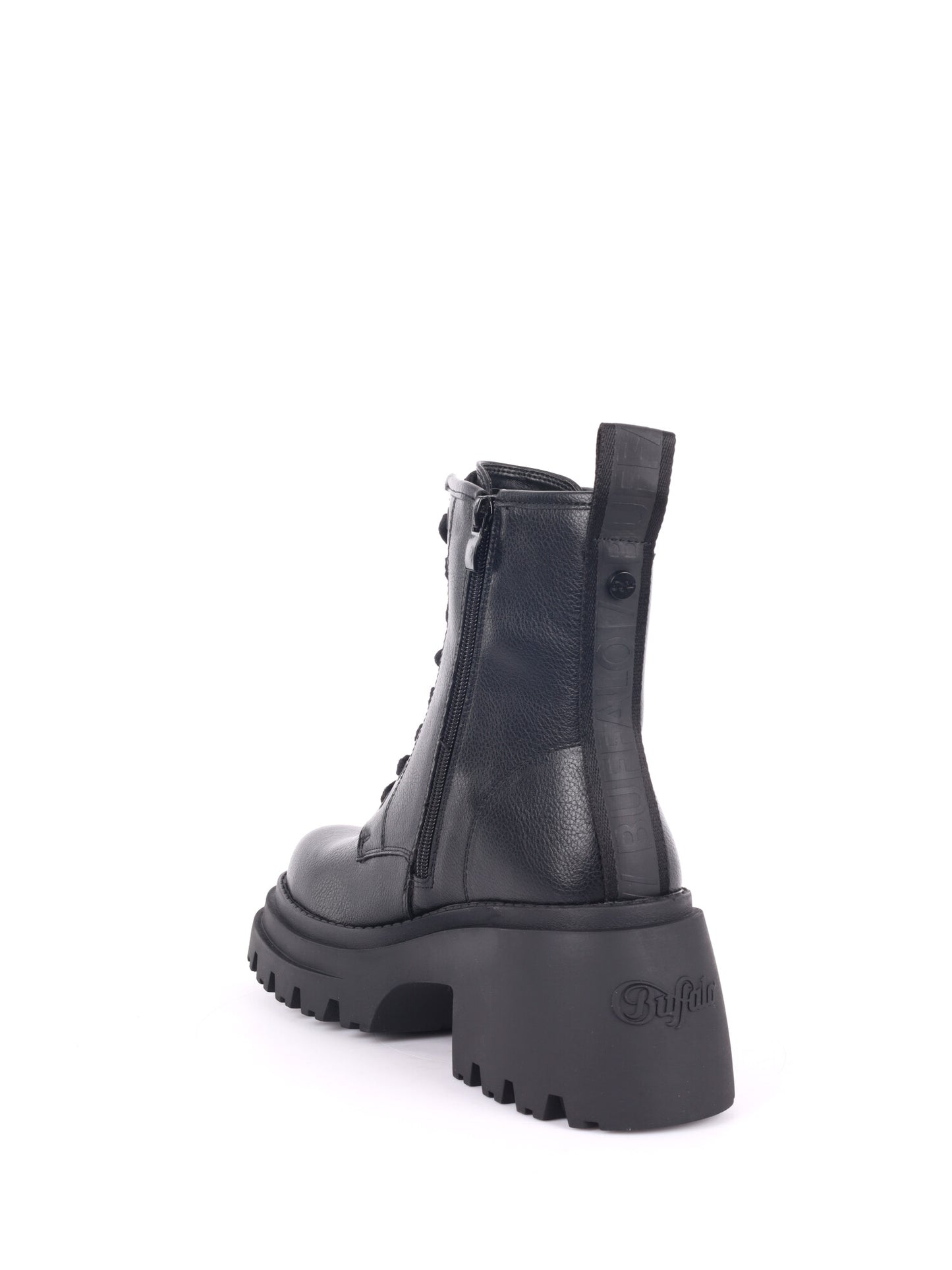 ANFIBI CON PLATEAU BRAVR LACE UP BUFFALO DA DONNA NERO