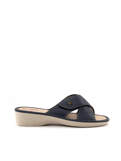 Ciabatte donna Tiglio Sophia in ecopelle blu elegante e confortevole
