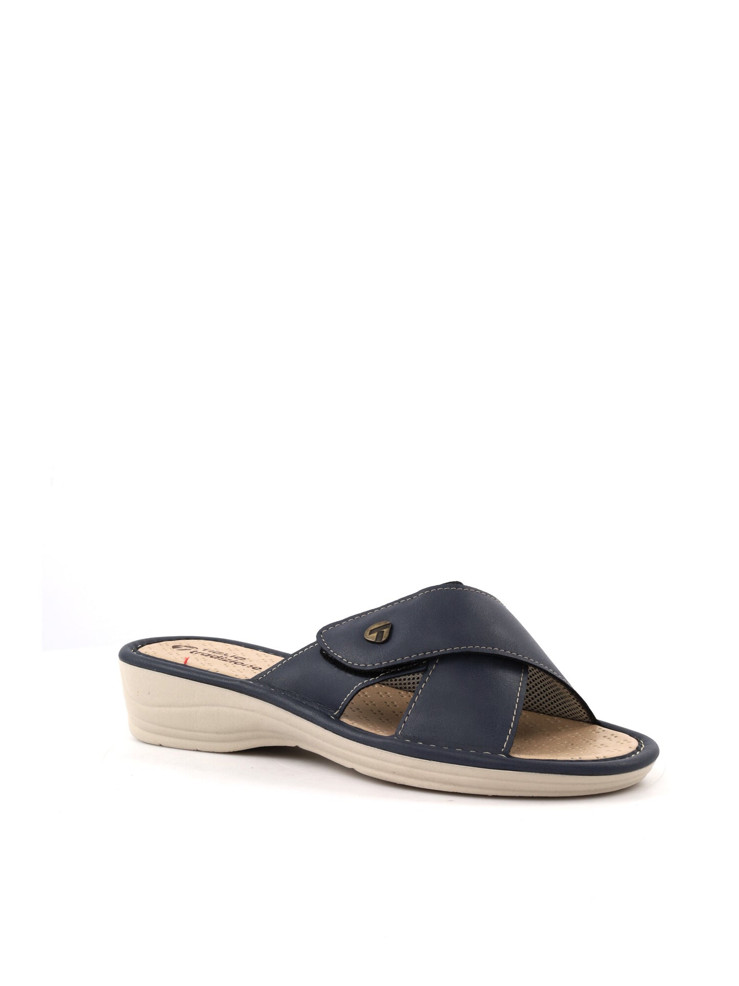 Ciabatte donna Tiglio Sophia in ecopelle blu elegante e confortevole