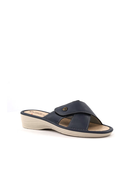 Ciabatte donna Tiglio Sophia in ecopelle blu elegante e confortevole