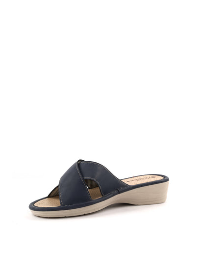 Ciabatte donna Tiglio Sophia in ecopelle blu elegante e confortevole